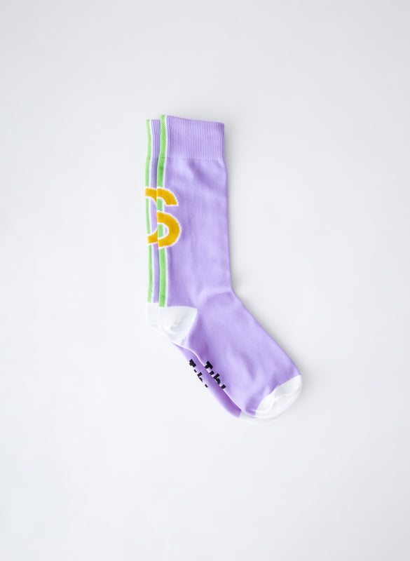 Purple Alphabet Socks