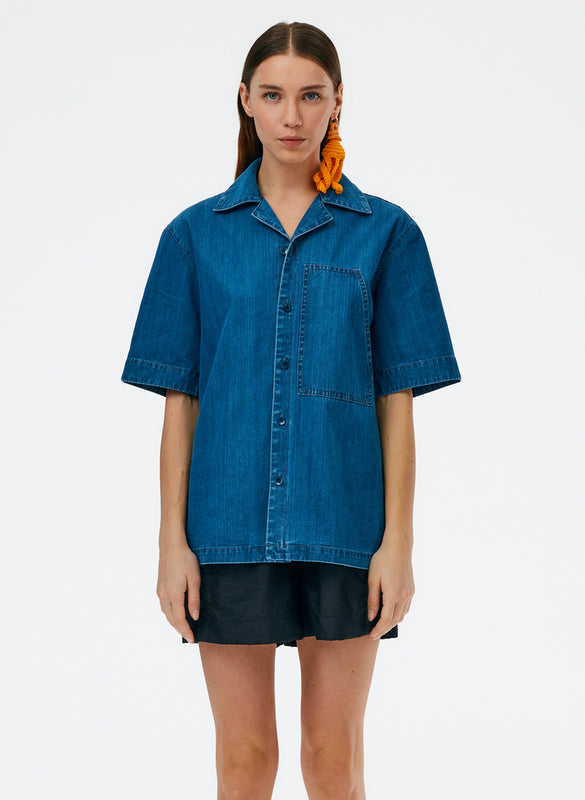 Summer Denim Camp Shirt