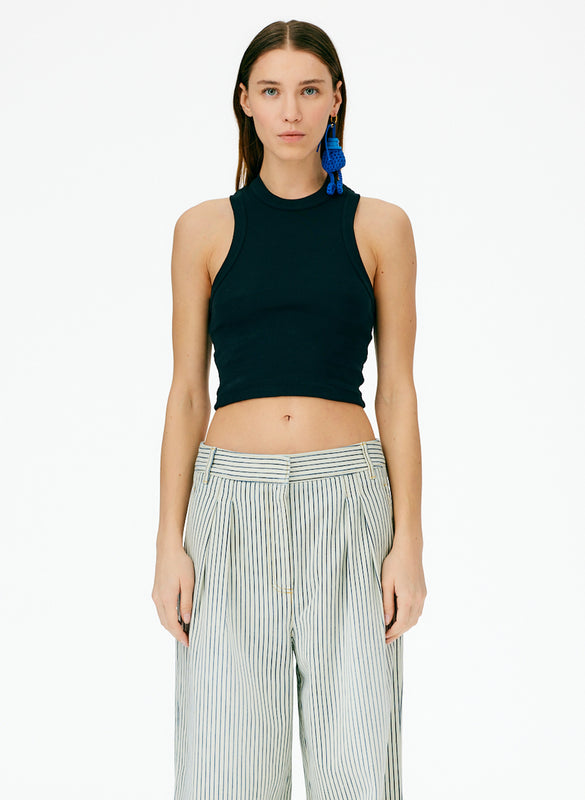 Ribbed T-Shirt Cropped Tank