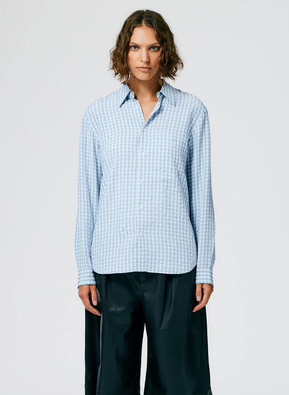 Viscose Gingham Classic Mens Shirt