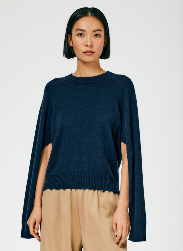 Feather Weight Cashmere Open Sleeve Cocoon Sweater