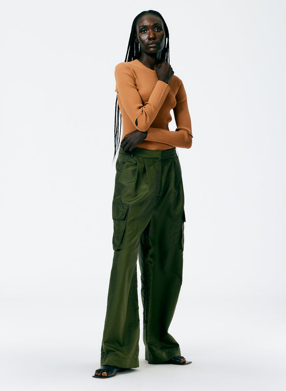 Stella Crispy Nylon Pleated Cargo Pant