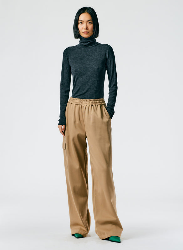 Active Knit Wide Leg Pull On Pant