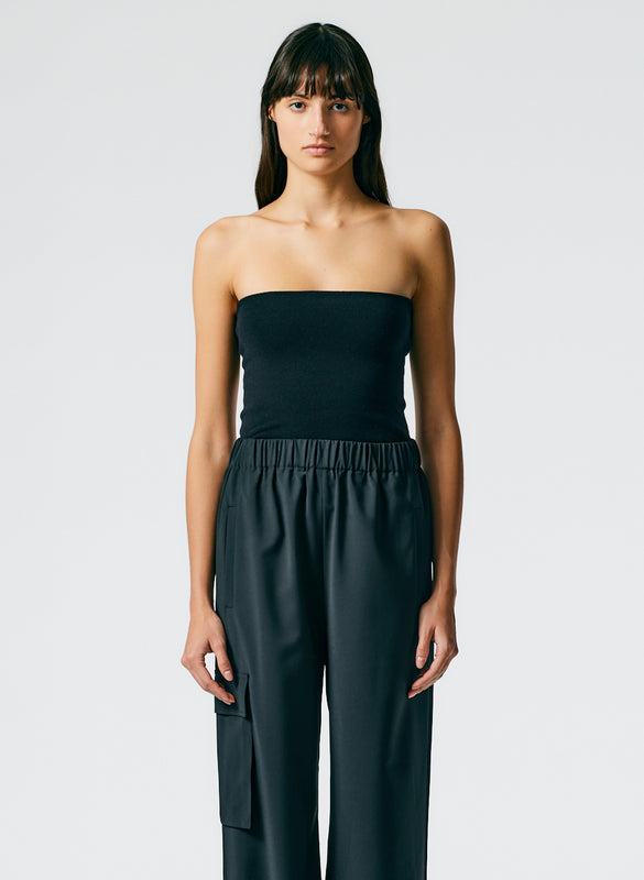 Compact Stretch Cashmere Tube Top