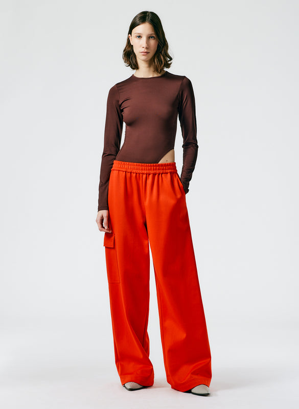 Active Knit Wide Leg Pull On Pant