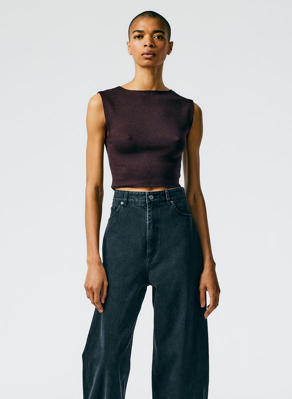 Organic Cotton Tencel Tube Cropped Tank