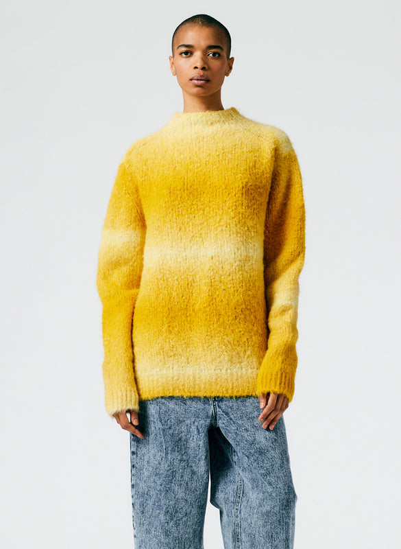 Ombre Superfine Alpaca Funnel Neck Pullover