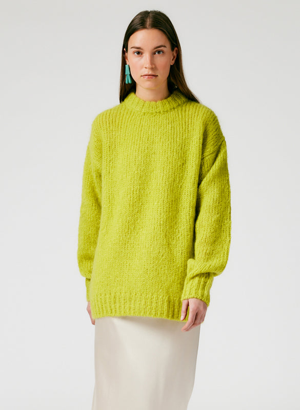 Claude Mohair Crewneck Easy Pullover