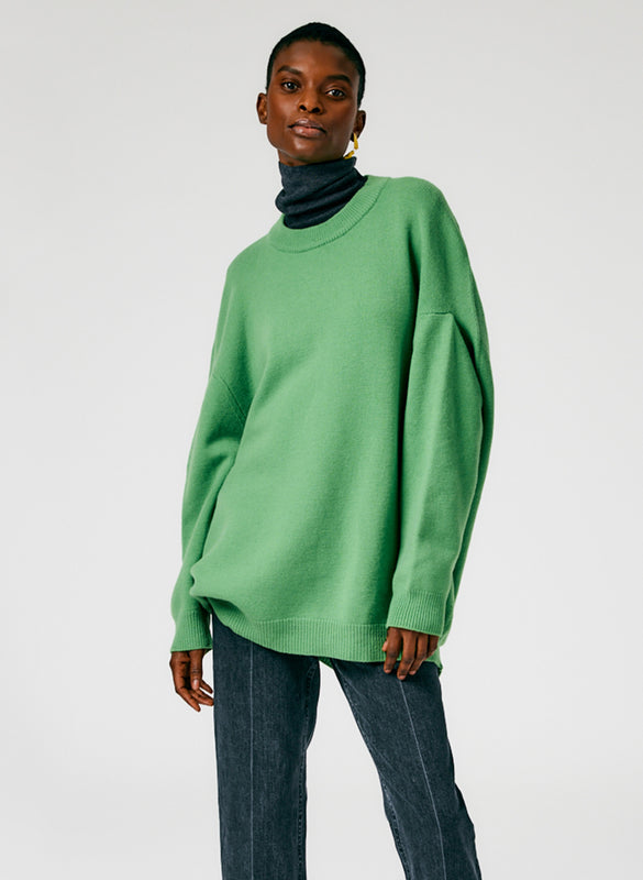 Airy Extrafine Wool Circular Origami Pullover