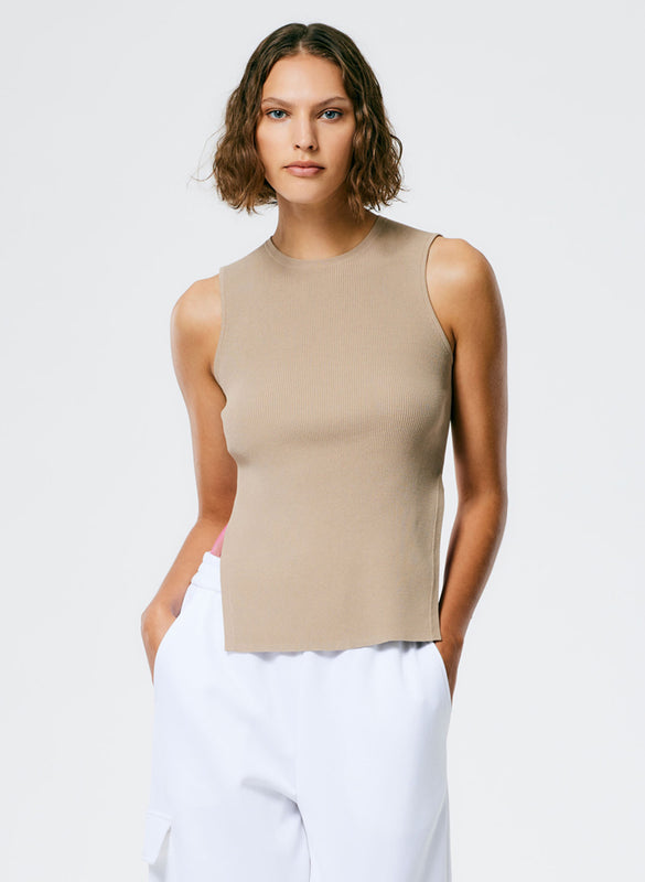 Giselle Stretch Sweater Circle Openback Tank