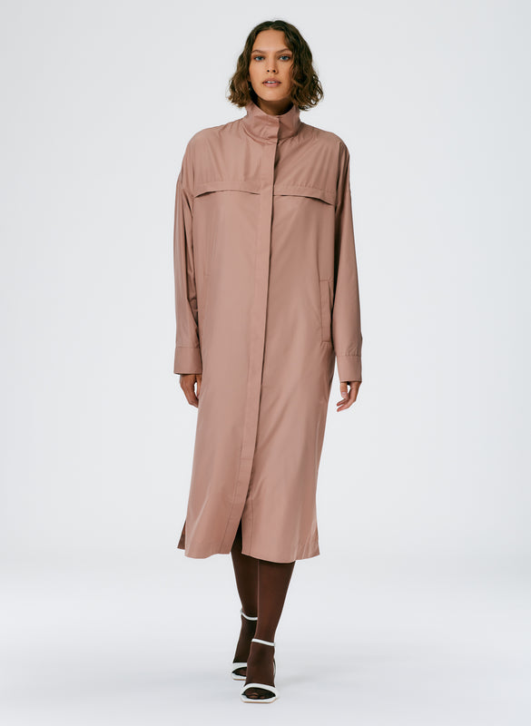 Italian Sporty Nylon Shirtdress