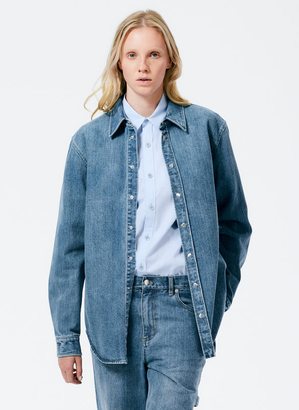 Classic Wash Denim Easy Shirt