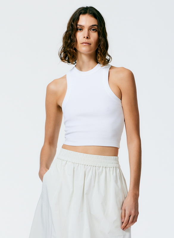 Ribbed T-Shirt Cropped Tank