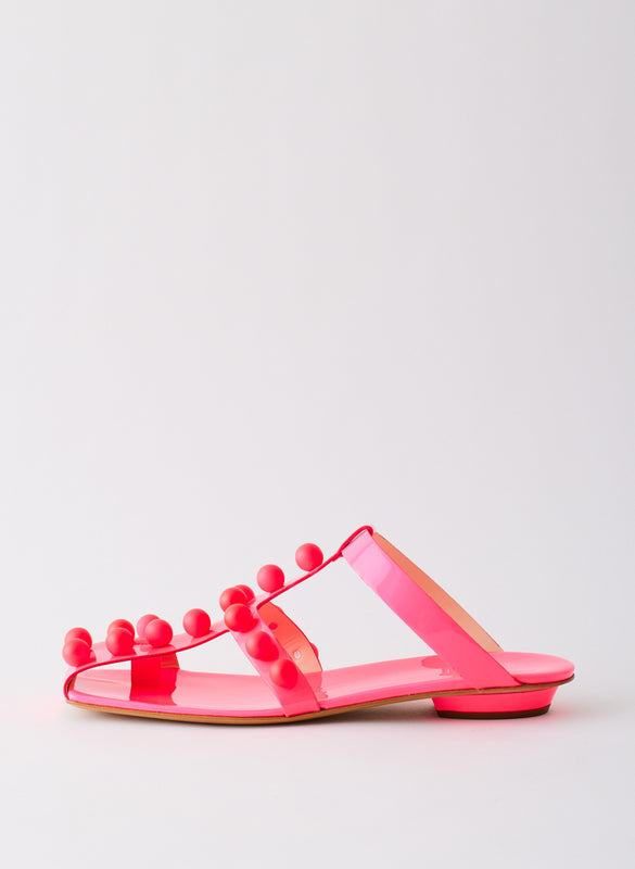 Dex Studded Neon Patent Sandal